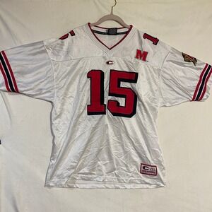 Colosseum Maryland Terrapins Football Jersey 15 White Red Mens Large XXL Mesh
